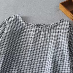 여친 원피스 하프 가을 체크 칠부 라운드 원픽3