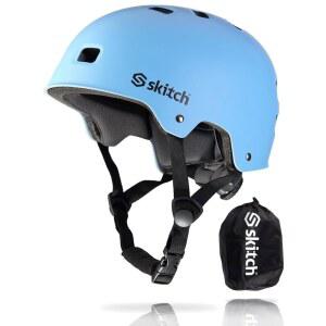 프리미엄급 메모리 폼 패딩을 갖춘 및 청소년용 SKitch 스케이트보드 헬멧 | 스쿠터 롤러 스케이트 인라인 스케이팅 및 롤러블레이드용 트리플 인증 조절식 보호 스포츠 헤드 기어