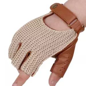 모터 가죽 반장갑 바이크 드라이빙 사이클 레트로 라이더 장갑