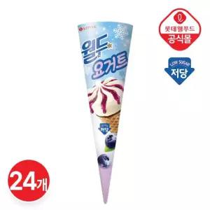 [롯데] 저당 요거트 월드콘 24개