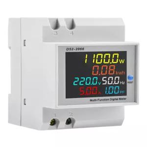 DIYmore 디지털 단상 에너지 미터 테스터 전기 사용량 모니터 AC 110V 40V~300V 100A 암페어 전력 전압계