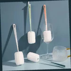 긴 손잡이 실리콘 브러시 텀블러 보온병 물병 유리병 젖병 컵 내부 세척 청소