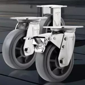 수레바퀴 바퀴 고중량 대차 150mm 고무 무소음