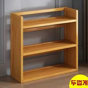 원목 미니 책꽂이 및 겹가로 강화 책장 탁상용 40cm농축