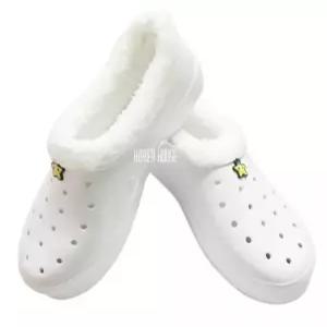 화이트 실내화 200mm 겨울 털 학교 학생