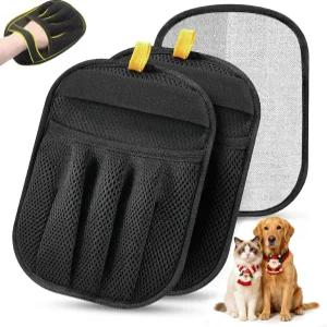 고양이와 개를 위한 업그레이드된 반려동물 제모 장갑 다섯 손가락 정전기 매직 브러시 침대 의류 소파