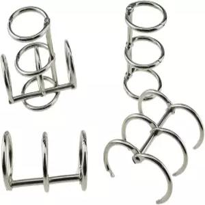 하이요 5Pcs 실버 20mm/0.8인치 내경 금속 3링 루즈 바인더 북 링 DIY 여행 일기 노트 사진 앨범 바인딩