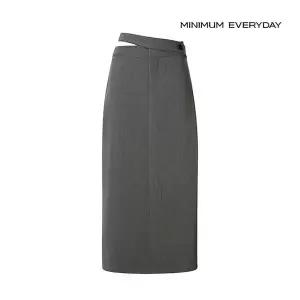 미니멈 에브리데이 벨티드 버튼 포인트 H라인 롱 스커트 (EA4WH009D) 1091657