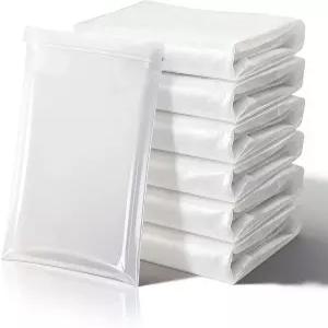 볼로킷스 6팩 9×12피트 플라스틱 드롭 천 일회용 방수포 및 페인트 칠 가구 바닥 보호용 시트