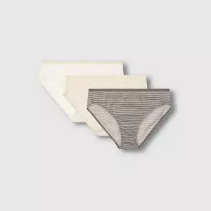 JAJU 26S/S 여 코튼 스트라이프 힙허거 팬티 3매 J416901203 1094421