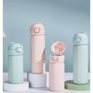 스텐 원터치 물병 텀블러 아기빨대컵 어린이집 유치원 준비물