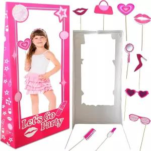 4.5피트 키 큰 실물 크기 사진 부스 소품 고정 브래킷 생일 파티 장식용 스탠드형 골판지 인형 소녀 촬영