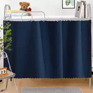 지딜러뷰 블랙아웃 하단 이층 침대 커튼 두꺼운 프라이버시 기숙사 로프트 캐노피 1 패널 네이비 블루