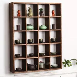 찻잔 진열장 주방 원목 장식장 홈카페 그릇장 수납 강력 다기장 컵 디스플레이 티스탠드