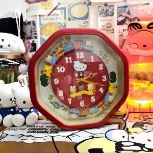 움직이는 피규어 벽시계 기차 캐릭터 빈티지 가정용 레트로 시계