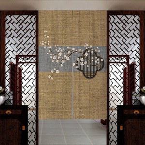 현관문 가리개 방문 커튼 패브릭 노렌 칸막이 가림막 주방 다용도실 거실 빈티지 인테리어