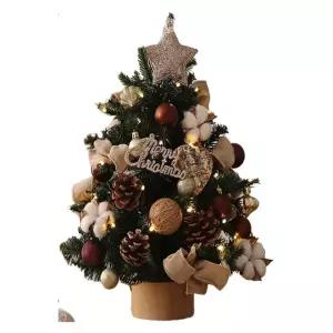 크리스마스미니트리 인테리어(1) 풀세트 소형트리 고급 장식 전구 오너먼트 탁상용 테이블 소품