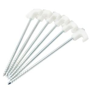 4/8/10Pcs  캠핑 금속 텐트 못 25cm 길이 플로레스 나사 스테이크 스틸 손톱 악세사리