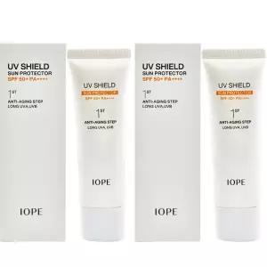 이지하우스 아이오페 UV 쉴드 선 프로텍터 SPF50+ PA++++ 50ml x2개 안티에이징 선크림 672514