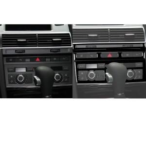 호환 자동차 내부 트림 액세서리 스티커  아우디 A6 S6 C6 2005-2011 피아노 블랙 센터 라디오 CD 에어컨