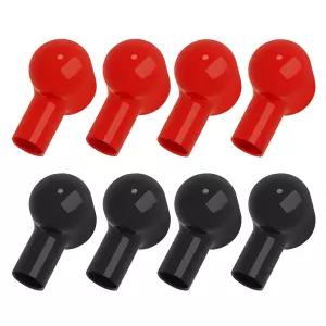 8팩 배터리 단자 부츠 단열 커버 빨간색/검정 PVC 케이블 러그 프로텍터 자동차 해상 상업 및 파워