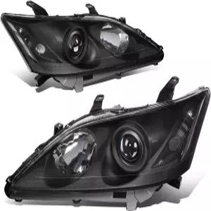 07-09 렉서스 ES350 블랙 하우징/클리어 렌즈/클리어 리플렉터와 호환되는 헤드라이트 프로젝터