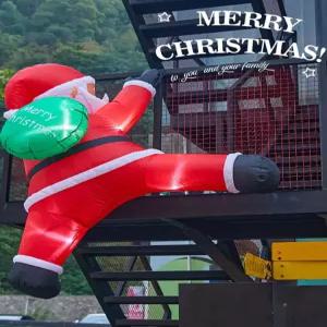 크리스마스 장식 공기조형물 산타 에어풍선 벽타는 산타할아버지 산타클로스 대형풍선 2m