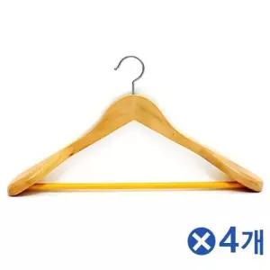 코팅옷걸이 원목 베이지색 옷걸이행거 양복옷걸이x4개