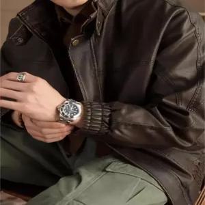 남성 빈티지 가죽 코트 봄 가을 캐주얼 하드보일드 재킷 A35Z3E 득템2