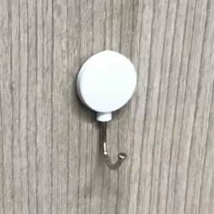 행거 화이트 미니걸이 6P 바둑알행거 벽면걸이