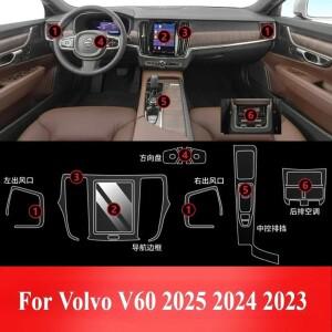 호환 볼보 V60 2025 PPF 보호 필름 액세서리 인테리어 투명 TPU 네비게이션 기어 패널 센터 콘솔 스티커