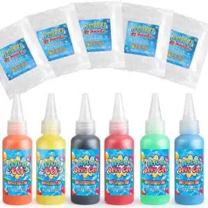 우키델 매직 워터 젤 엘프 파우더 리필 6PCS 파우더와 젤이 포함된 아쿠아 요정 키트 크리스마스 생일을