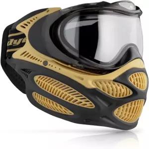 다이 i3 프로 페인트볼 고글 시스템 헤리티지 골드 김서림 방지 듀얼 팬 렌즈 트라이몰드 소프트 플렉스