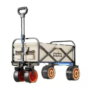 전동웨건 전동카트 트레일러 광폭타이어 웨건 캠핑 액세서리 가능 개방형 트롤리 사륜