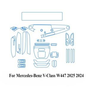 호환 메르세데스-벤츠 V-클래스 W447 2025 PPF 보호 필름 액세서리 인테리어 투명 TPU GPS 기어 패널 센터