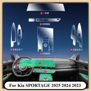 호환 기아 스포티지 2025 PPF 보호 필름 내부 투명 TPU 액세서리 네비게이션 기어 패널 센터 콘솔