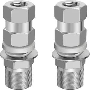 2팩 범용 헤비 듀티 CB 안테나 SO-239 스터드 마운트 표준 3/8 x 24 나사형 어댑터