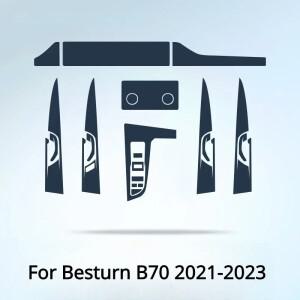 호환 FAW BESTUNE B70 2023 액세서리  내부 필름 투명 TPU 기어 패널  네비게이션 센터 콘솔 PPF 보호