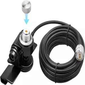 아니나 카 안테나 립 마운트 브래킷 고정 장착 UHF PL259 남성에서 SO239 여성 RG58 케이블 모바일