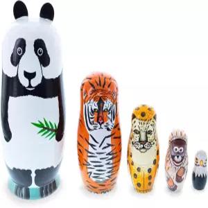 최고의 피상키 판다 호랑이 표범 원숭이 독수리 나무 둥지 인형