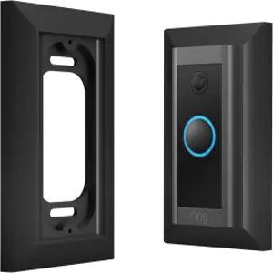 링 비디오 초인종 유선용 히든 리버 랩 정품 월 플레이트(모델 5AT3T5) - 프리미엄 마운트 블랙