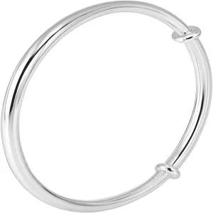 로지보라 999 여성용 순은 조절식 뱅글 팔찌 푸시 풀 디자인(5.5 ？7.5 ) 클래식 우아한 핸드메이드