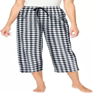 드림즈 앤 코. 플러스 사이즈 우븐 슬립 카프리 팬츠