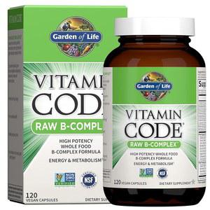 생명의 정원 B 복합체, 120개의 캡슐, 에너지 및 신진대사를 위한 고효능 B6, 엽산 B12를 메틸코발라민 플러스 프로바이오틱스로 사용합니다