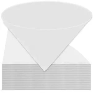 Larbeti 10인치 튀김기 기름 거름망 필터 100개입 요리/폐기용 콘 부직포 밀랍 깔때기 메이플 시럽 천