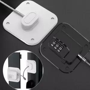 무타공 부착식 냉장고 서랍 문 열림 방지 자물쇠 잠금 nlV7+8Xlk