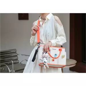 꾹4  심플 토트백 가벼운 유모자 숄더백 기저귀가방 천가방 SB906