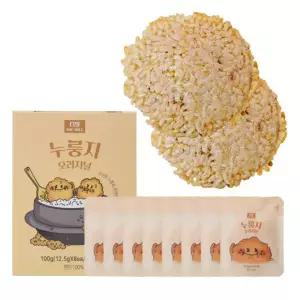 꾹4  더밀 현미스낵 누룽지샌드 1박스 8봉 SB906