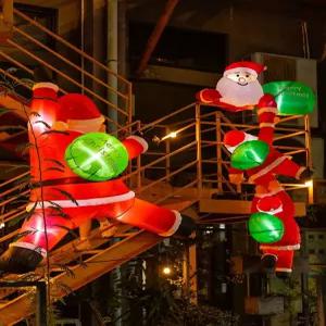3단 벽타는산타 크리스마스 벽타는 야외 산타클로스 풍선 실외 벌룬 인형 건물