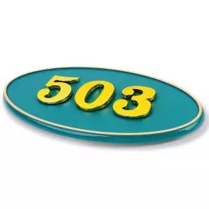 아파트호실판 호실판 초록 타원형 입체 1P 현관 번호판 문 호수판 gVl4+7Gkt